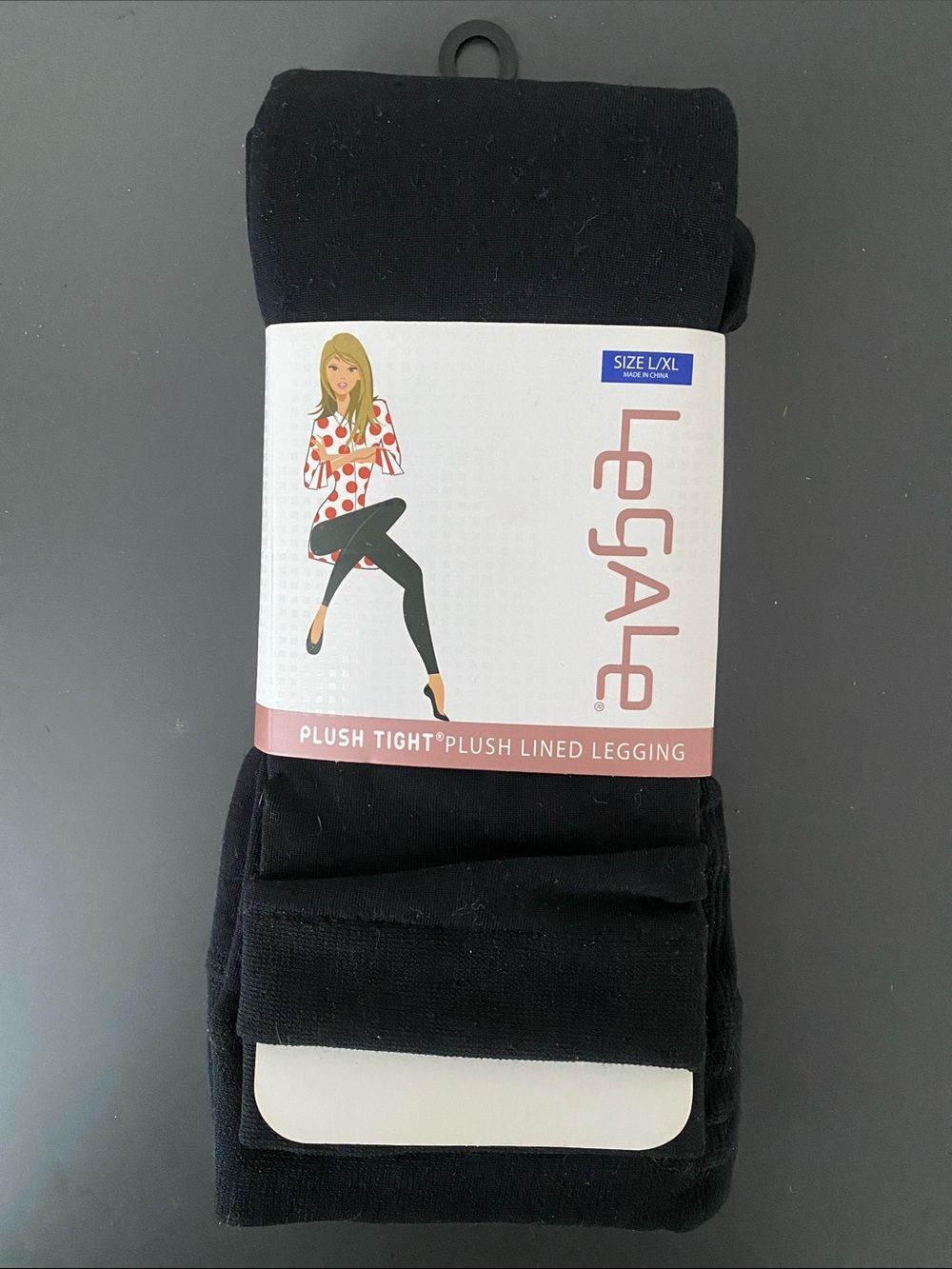 Legale Plush Tight Lined Leggings Black (L/XL) Soft Worm Office Minimal Chic